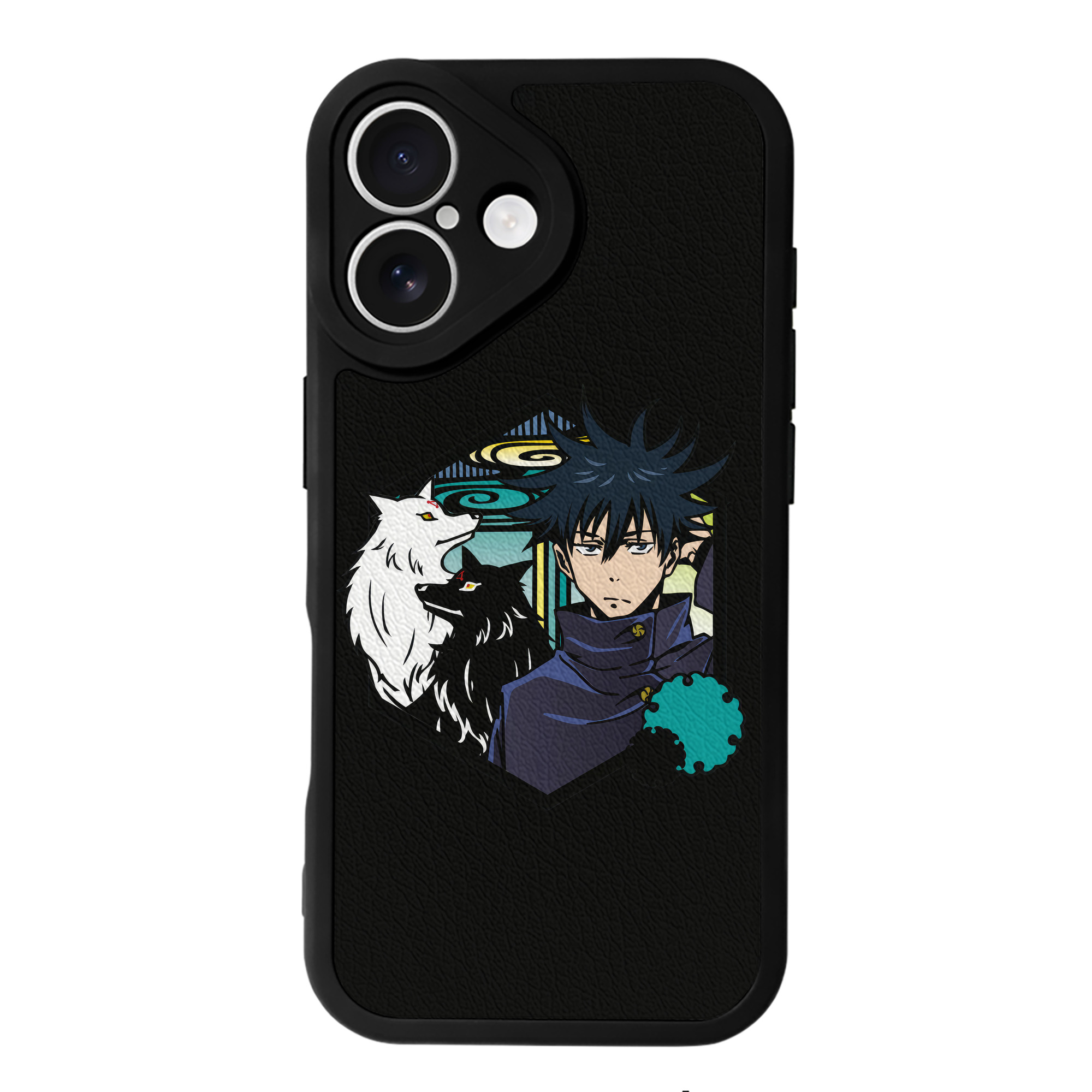 （画像用） 呪術廻戦 Jujutsu Kaisen 【iPhone 16シリーズ対応】シリコンスマホケース（レザー調） 材質：シリコン